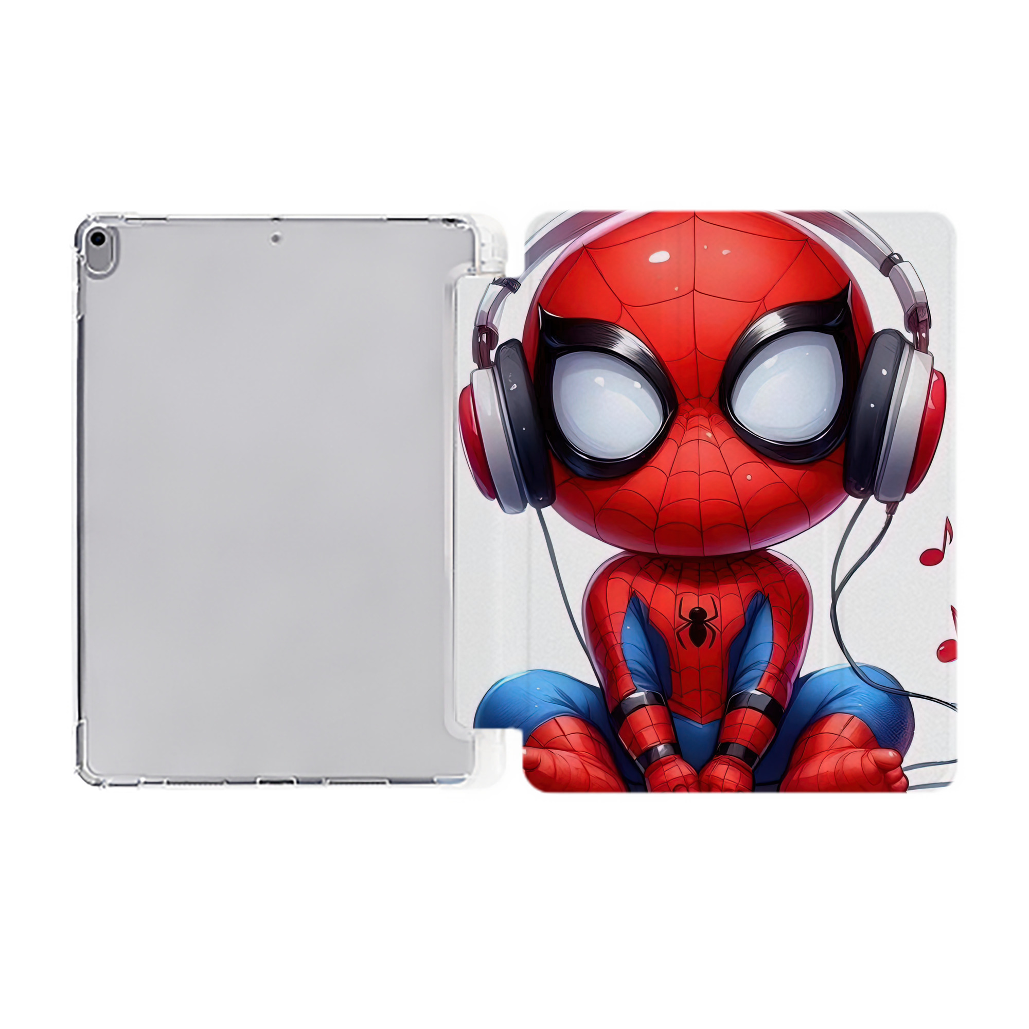 （画像用） Spider Man スパイダーマン IPad ケース ペン収納付き 三つ折りスタンド PUレザー×シリコン 対応機種9.5/10.5/10.9インチ
